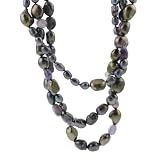 Dyed Pearl with Amethyst Stones Necklace
