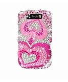 Blackberry 9800/9810 Torch Full Diamond Case Pink Heart