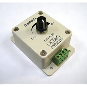 PWM Dimming Controller For LED Lights or Ribbon, 12 Volt 8 Amp