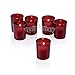 Light In The Dark Red Glass Round Votive Candle Holders Set of 12