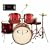 GP55 Child Size Junior Drum Set with Seat, Sticks & Cymbals - Black