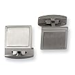 Brushed and Polished Titanium Cuff Links