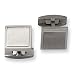 Brushed and Polished Titanium Cuff Links