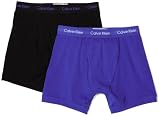 Calvin Klein Men's Cotton Stretch 2 Pack Fashion Boxer Brief, Black/Blue, Large # boxer briefs Free Shipping