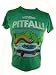 Pitfall Mens T-Shirt - Classic Activision Atari Game Cover Art on Distressed Green