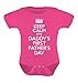 Fathers Day Gift - Keep Calm It's Daddy's First Father's Day Baby Onesie 3 - 6 months Wow pink