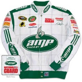 Buy Dale Earnhardt Jr #88 White AMP Energy National Guard Chase Authentics Cotton Twill Jacket Size... by Chase Authentics