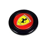 Ferrari Steering Wheel Horn Button with Black Horse on Yellow Shield Crest Logo Hood... by Empire Covers