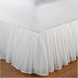 Cotton Voile Bedskirt in White Size