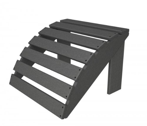 Adirondack Ottoman by Poly Wood (Slate Gray) (14.25H x 20.00W x 18.50D)
