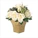 ROSES BERRIES FAKE FAUX FLORAL BOUQUET PAPER FLOWER POT