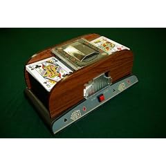 Poker Kartenmischer Holzoptik f�r 2 Decks
