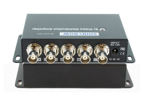 1x4 (1:4) 4-Way Composite BNC Video Distribution Amplifier Splitter low price
