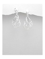 Peacock Earrings In 92.5 Sterling Silver