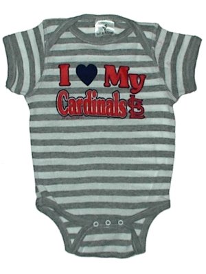 St. Louis Cardinals MLB Newborn Baby Striped Creeper Made In The USA (0-6 Months)