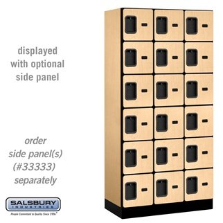 Designer Wood Locker - Six Tier Box Style - 3 