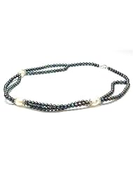 Freshwater Multi Shade Black and White Pearl Necklace