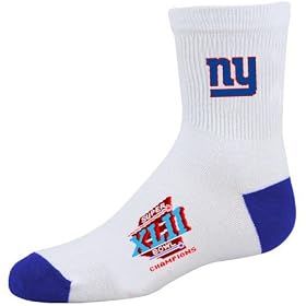 New York Giants Childrens White Super Bowl XLII Champions Socks