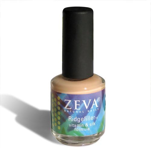 Zeva Ridgefiller - Vitamin and Silk Formula - Base Coat Treatment for Dry, Brittle or Ridged Nails - .5 Fl Oz / 15 Ml