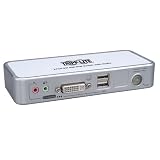 Tripp Lite B004 DUA2 K R 2 Port DVI USB KVM Switch w Audio and Cables Tripp Lite B004-DUA2-K-R 2 Port DVI USB KVM Switch w Audio and Cables