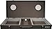 Odyssey CBM10 Carpeted Dj Coffin For A 10 Mixer And 2 Turntables In Battle Position With Recessed Ha