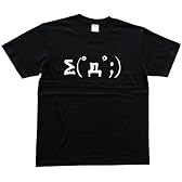 Σ(゜д゜;) 書道家が書いた漢字Tシャツ サイズ:XL 黒Tシャツ 前面プリント