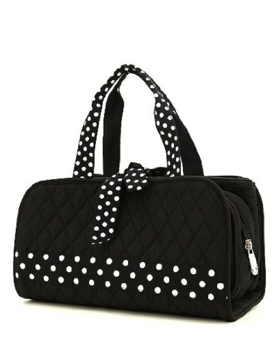 Belvah Quilted Solid 3pc Cosmetic Bag