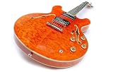 Orange Semi Acoustic ES-335: Quilted Maple Top