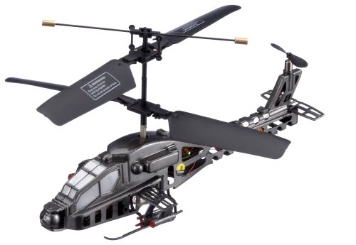 3 Kanal Mini Apache RC Hubschrauber grau