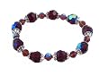 Bracelet - B219 - Fire Polished Glass Beads - Stretch ~ Amethyst (Purple)