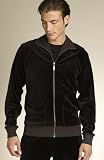 JUICY COUTURE Velour - Juicy Couture Men's Basic Velour Track Suit Jacket and Pants DARK BROWN