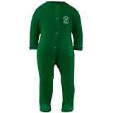 Michigan State Spartans Infant Green Embroidered Logo Footed Sleeper