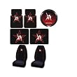 7PC Betty Boop Star Front Rear Floor Mats Seat Covers Steering Wheel Cover
