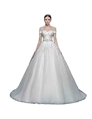 Plus Size Floor Length Vintage Sequined Lace-Up 2015 Off the Shoulder Tulle  Dress