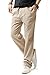 NITAGUT Men's Drawstring Pant, Large(US 37-39), 01Beige