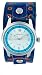 Nemesis Unisex Blue Leather Band with Round Alloy Watch Case
