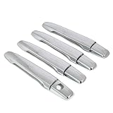 Mirror Chrome Side Door Handle Covers Trims for Mitsubishi 07-11 Lancer Outlander 2nd... 
