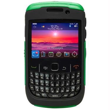New Otterbox Blackberry Curve Case Commuter Case Rim Blackberry 8520/8530/9300 Curve Green Black