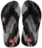 Quiksilver Boys Black and Grey Flip Flops 10 11 & 2 Childrens Sizes