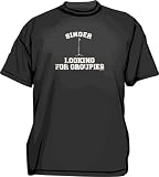 Singer Looking For Groupies Distressed Style Logo Men's tee Shirt in 12 colors Small thru 6XL