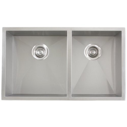 Undermount Stainless Steel 16 Gauge Double Bowl Kitchen Sink