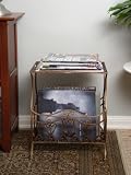 Dark Brown Wrought Iron Magazine Table