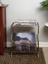 Dark Brown Wrought Iron Magazine Table