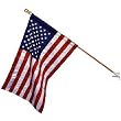 Heath Outdoor Kit with 5 Foot Wooden, 2-Piece Pole Deluxe Decorative Flag Kit inclduding 2-1/2 -by-4 Feet Nylon Flag #25143