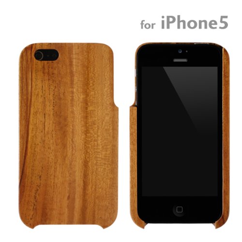 [SoftBank/au iPhone 5専用]天然木iPhoneケース (ブラウン)【iPhone5対応】