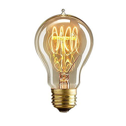 ANYQOO Edison Light Bulb Squirrel cage Filament Bulb Antique Lighting base (E26/E27) 40W