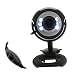 GTMax 8 Mega Pixel USB Webcam with Microphone/Snapshot/6 LED Lights for Laptop/Notebook - Black image 1