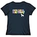 T-Shirt Womens Navy Blue " SIZE DOES MATTER ! - American Pit Bull Terrier " Dogs