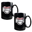 Washington Nationals 2pc Black Ceramic Mug Set - Primary Logo MLB Baseball