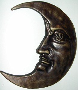 Cast Iron Moon Wall Art Indoor Outdoor Celestial